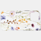 Waterverf geperste gedroogde wilde bloemen Case-Mate iPhone case (Achterkant (horizontaal))