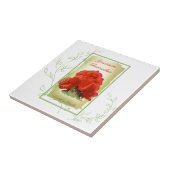 Waterverf Geranium Seed Pack Tegeltje (Zijkant)