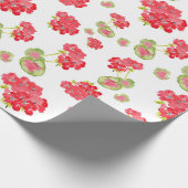 Waterverf Geraniums Pattern Cadeaupapier (Hoek)