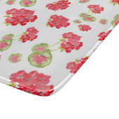 Waterverf Geraniums Pattern Snijplank (Hoek)