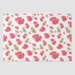 Waterverf Geraniums Pattern Tissuepapier