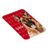 Waterverf German Shepherd Dog Personalized Magneet (Rechterzijde)