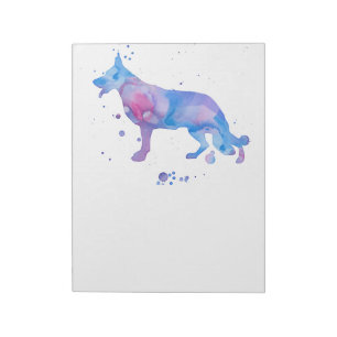 Waterverf German Shepherd Dogs Notitieblok