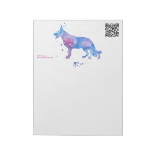 Waterverf German Shepherd Dogs Notitieblok