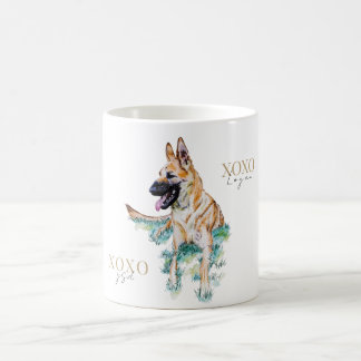 Waterverf German Shepherd Malinois Personalized Koffiemok