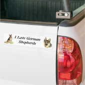 Waterverf German Shepherd Pet Dog Animal Bumpersticker (Op Truck)