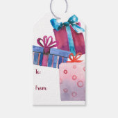 Waterverf Geschenkdozen Cadeau Labels Cadeaulabel (Voorkant)