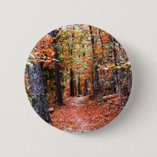 Waterverf geschilde herfst bos ronde button 5,7 cm
