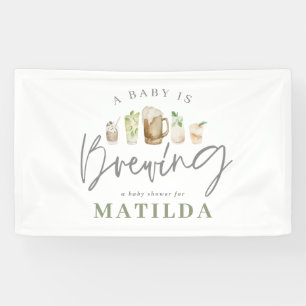 waterverf geschilderd drinken baby shower partij spandoek