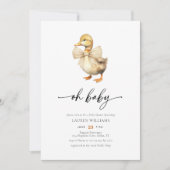 Waterverf Geslachtsneutrale eend Baby shower Kaart (Voorkant)