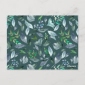 Waterverf gestorven bladeren 5 briefkaart (Achterkant)