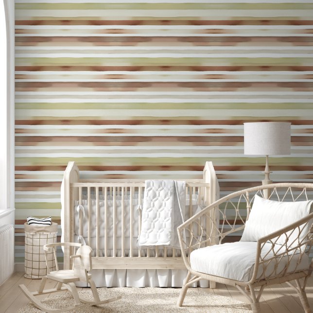 Waterverf Gestreept Behang (Kinderen)