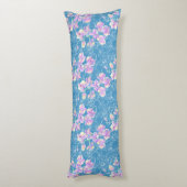 Waterverf getekende orchidee lichaamskussen (Achterkant (Verticaal))