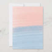 Waterverf getextureerd baby shower roze blauw kaart (Achterkant)