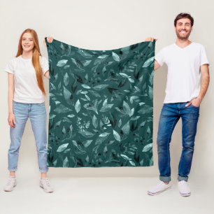 Waterverf gevallen bladeren 10 fleece deken