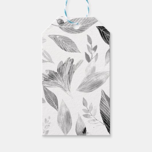 Waterverf gevallen bladeren 8 cadeaulabel (Voorkant)