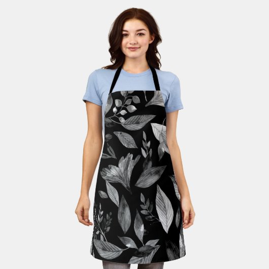 Waterverf gevallen bladeren 9 schort (Gedragen)