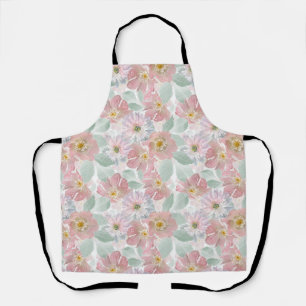 Waterverf gevoelige bloemen. schort