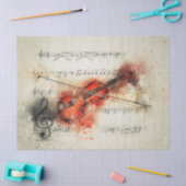 Waterverf gewelddadige Muzieknoten ontkoppeling Tissuepapier (Craft)