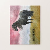 Waterverf geweldige paarden Puzzle Legpuzzel (Verticaal)