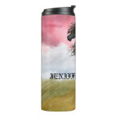 Waterverf geweldige paarden thermosbeker (Gedraaid links)