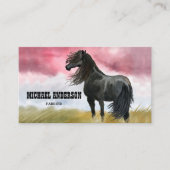 Waterverf geweldige paarden visitekaartje (Voorkant)