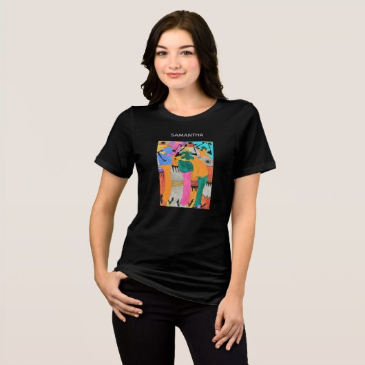 Waterverf, Geweldige Viering Joy Dance t- shirt (Voorkant volledig)
