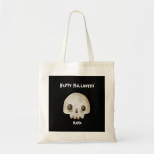 Waterverf Ghost Skelet Happy Halloween Mama Tote Bag