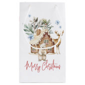 Waterverf Gingerbread House, Polar Beer & Reindee Klein Cadeauzakje (Achterkant)