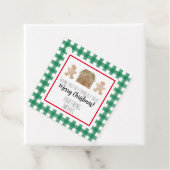 Waterverf Gingerbrood Label met cadeaus (In situ)