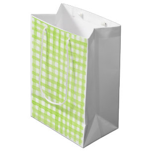 Waterverf Gingham Lente Kleurrijk Pasen Plezier Medium Cadeauzakje
