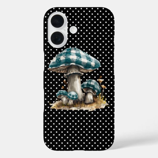 Waterverf Gingham Mushroom Garden Case-Mate iPhone Case (Achterkant)