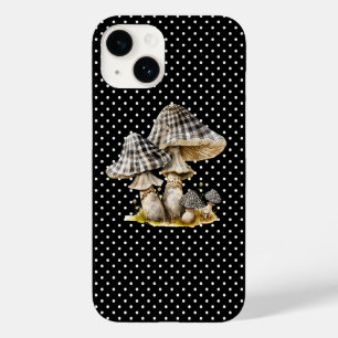 Waterverf Gingham Mushroom Garden Case-Mate iPhone 14 Hoesje