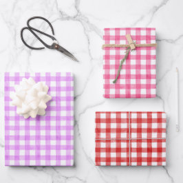 Waterverf Gingham-pakpapier Inpakpapier Vel