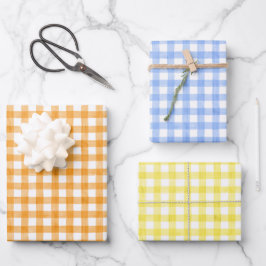 Waterverf Gingham-pakpapier Inpakpapier Vel