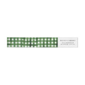 Waterverf Gingham Pattern Holiday Adres (Individueel)