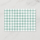Waterverf Gingham Sage Groene Luier Raffle Informatiekaartje (Achterkant)