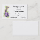 Waterverf Giraffe 1 Visitekaartje (Voorkant / Achterkant)