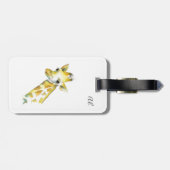 Waterverf Giraffe Bagagelabel (Achterkant horizontaal)