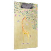 Waterverf Giraffe Butterflies en Blossom Klembord (Rechts)