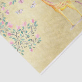 Waterverf Giraffe Butterflies en Blossom Tissuepapier (Detail)