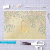 Waterverf Giraffe Butterflies en Blossom Tissuepapier (Craft)