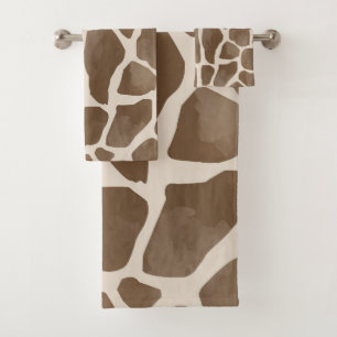 Waterverf Giraffe Dierenprint Patroon Bad Handdoek