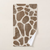 Waterverf Giraffe Dierenprint Patroon Bad Handdoek (Handdoek)
