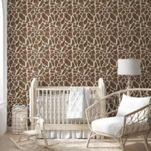 Waterverf Giraffe Dierenprint Patroon Behang