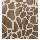 Waterverf Giraffe Dierenprint Patroon Douchegordijn (Voorkant)