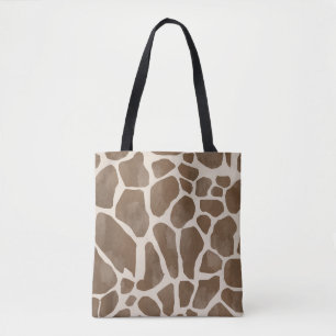 Waterverf Giraffe Dierenprint Patroon Draagtas