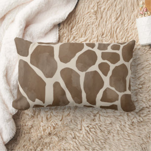 Waterverf Giraffe Dierenprint Patroon Kussen