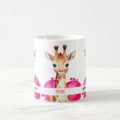Waterverf Giraffe Gepersonaliseerde 1e Moederdag Koffiemok (Center)