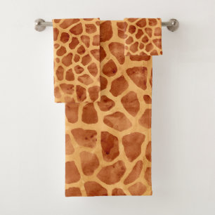 Waterverf Giraffe Print Bad Handdoek